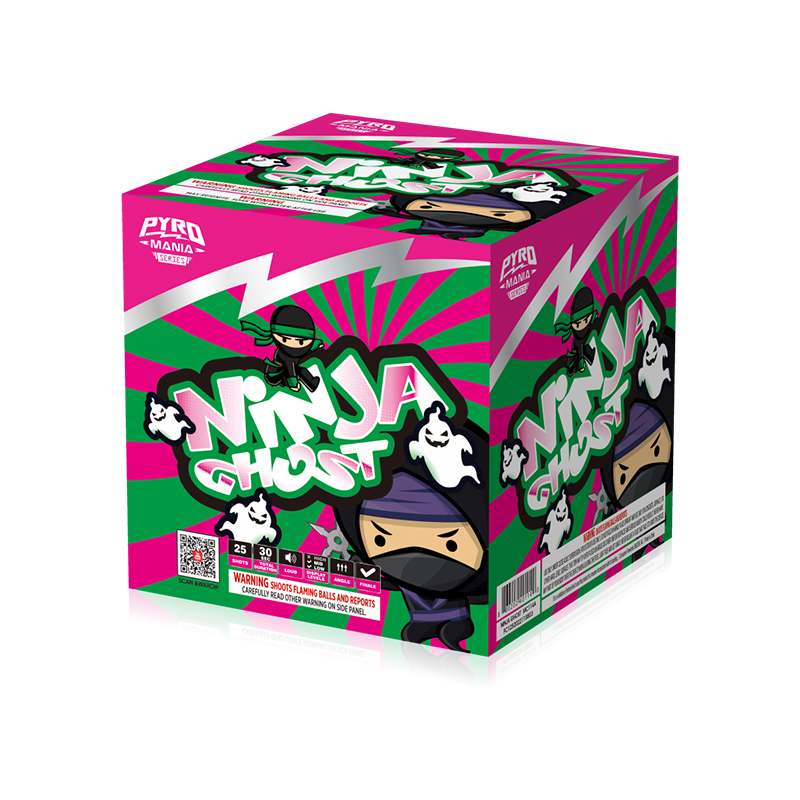 Ninja Ghost 25 Shots Cake Sortiment MC114