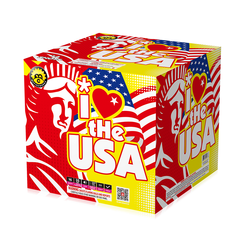 Jeg elsker USA 16 skud 500g kage mc577
